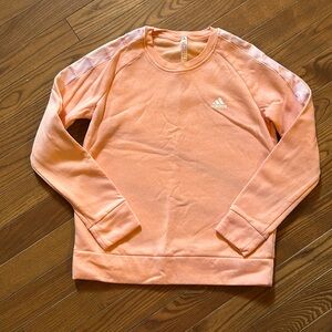 NEW!!! Adidas Peach Sweatshirt with White Accents